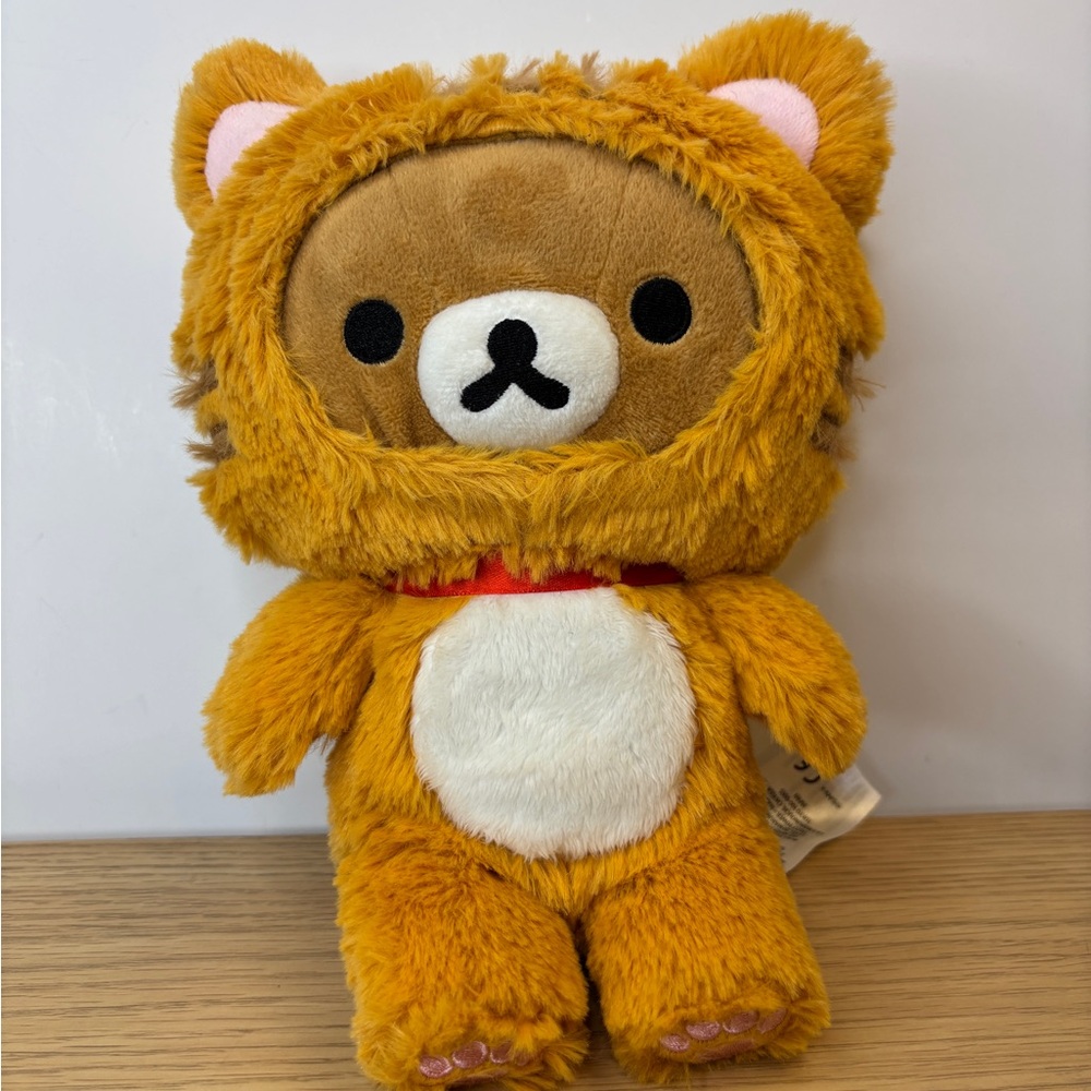 San-X Rilakkuma Plush‎ Orange Tabby Cat Kigurumi Costume 9.5 Inch Bear